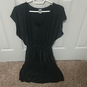 ⚓West loop silky Black Dress
